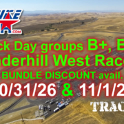 Thunderhill track day Superbike-Coach 2026