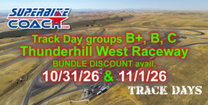 Thunderhill track day Superbike-Coach 2026